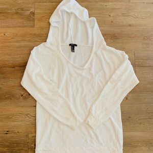 White Lightweight Hoodie